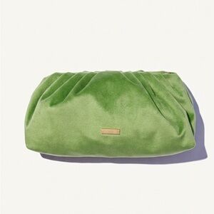 Tata Harper Luxury Ruched Cloud Clutch Makeup Bag - Vibrant Green